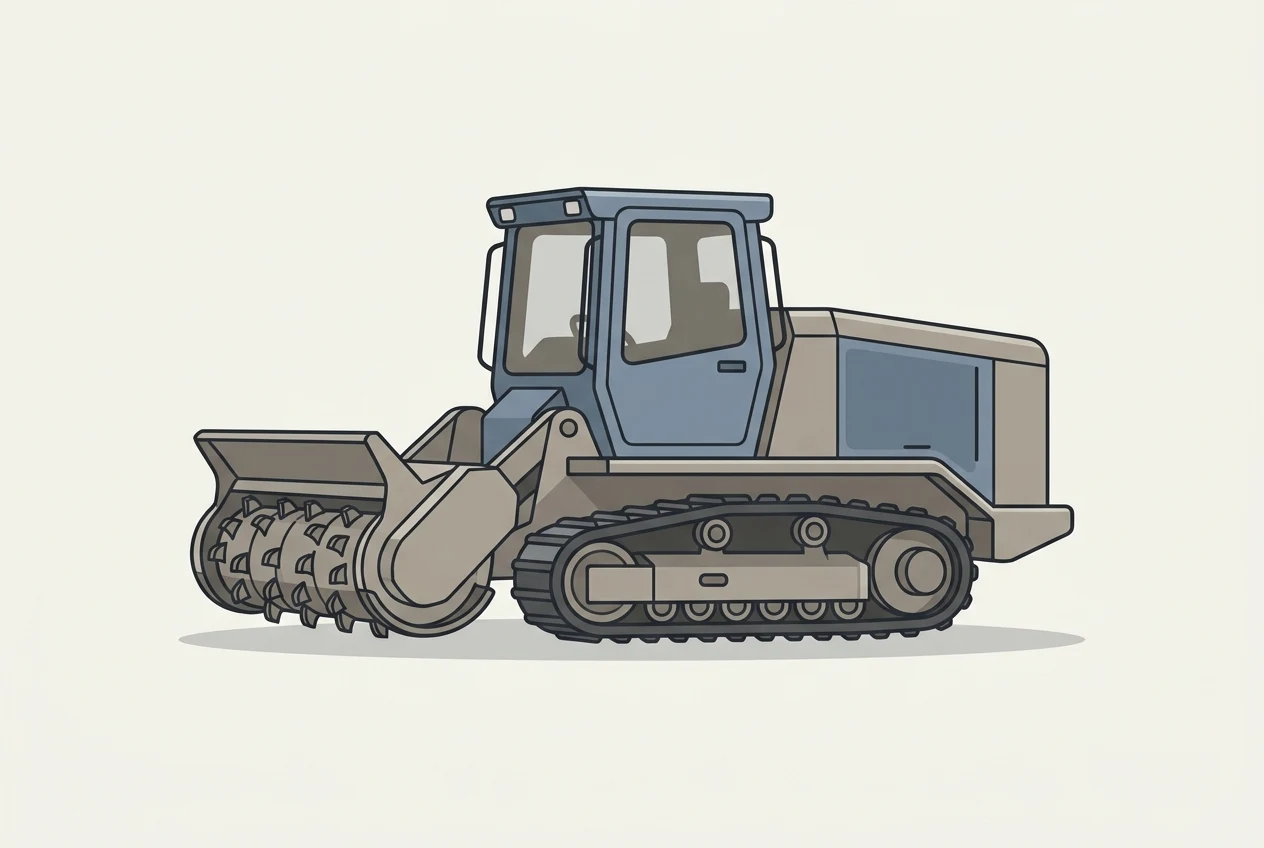 Illustration of a mulcher